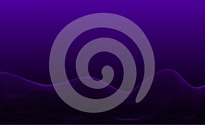 Technological digital background. Waves on a purple background. Dynamic waves. Equalizer, big data. Vector illustration