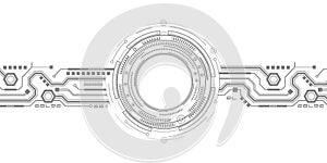 Technological drawing on a white background.HUD element .Futuristic technology background.Vector illustration.