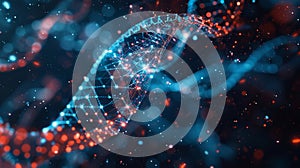 A technological ecosystem where DNA and data coexist and work symbiotically representing the potential for collaboration photo