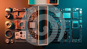 Technological Evolution: Vintage Camera vs. Modern Electronics