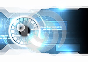 Technological eye scanning hud display security identification v