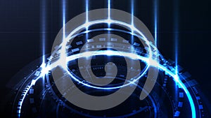 Technological future cyber interface hud abstract background template vector