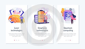 Technological innovation app interface template.