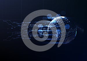 Technological interface access global platform abstract background vector