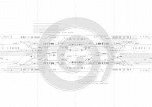 Technological interface future system circuit abstract background vector