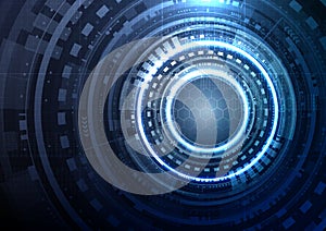 Technological interface future system hud platform abstract back