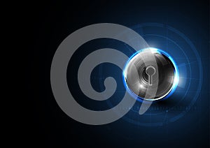 Technological lock system concept abstract background vector