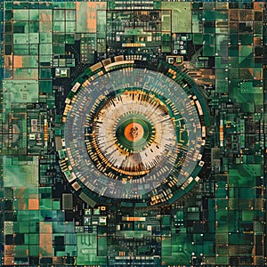 Technological Mandala Artwork