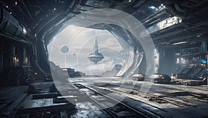 technological marvel: capturing sci-fi details. ai generated