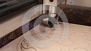 Technological process. Laser cutting on wood, plywood