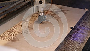 Technological process. Laser cutting on wood, plywood