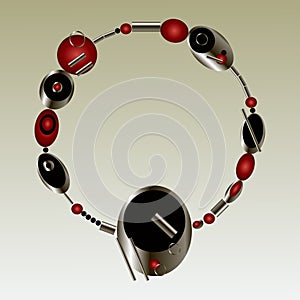 Technological scientific mood is the future abstraction jewelry.