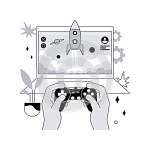 Technological singularity abstract concept vector illustration.