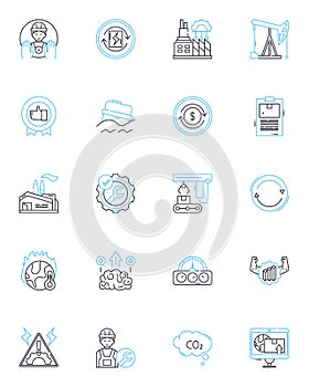 Technological Workshop linear icons set. Innovation, Creativity, Coding, Robotics, Design, Digital, Prototyping line