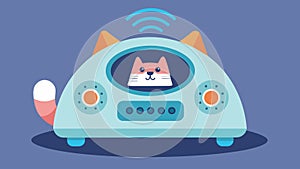 A technologically advanced sound machine with programmable options to create a personalized environment to ease pet photo