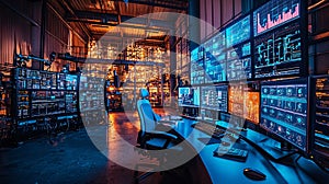 A technologically sensitive monitoring room