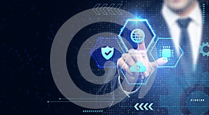 Artificial Intelligence and Cloud Computing Infrastructure Concept