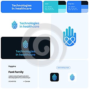 Technologies in healthcare creative branding template