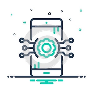 Mix icon for Technologies, automation and machinery