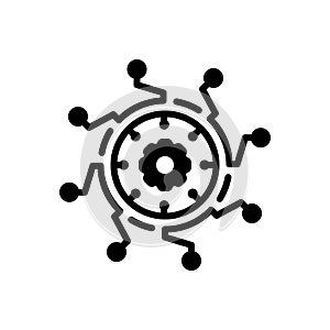 Black solid icon for Technologies, digital and electronic