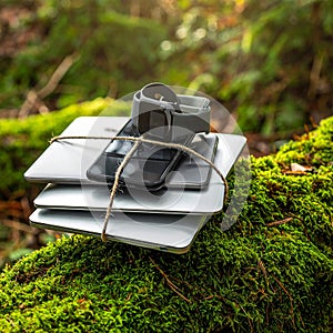 Technology Abandoned in a Mossy Forest