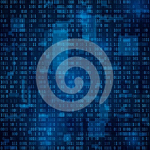 Technology abstract background. Binary code. Encryption and coding data. vector