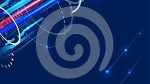 Technology abstract background on the topic of engineering, space industry with space