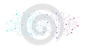 Technology abstract background with triangle and hexagon shapes. Triangular geometric texture for header, web banner