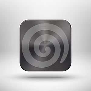 Technology app icon with metal texture for ui