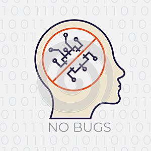 Technology app testing concept. Computer application coding error system test