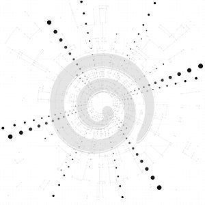 Technology background. Big data concept background with connected lines and dots. Business, science, medicine and