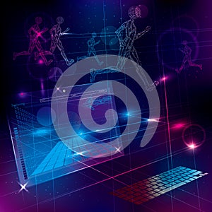 Technology background, big data concept design.