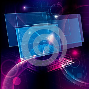 Technology background, big data concept design.