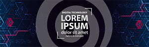 Technology background. Binary computer code.  Vector illustration