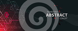Technology background. Binary computer code.  Vector illustration