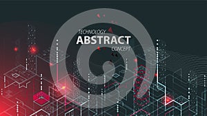 Technology background. Binary computer code.  Vector illustration