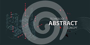 Technology background. Binary computer code.