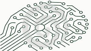 A technology background with a complex computer circuit pattern. vector design Generative AI