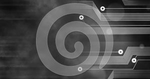 Technology Background, Computer future linien creative circuit concept black white
