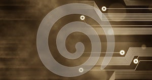 Technology Background, Computer future linien creative circuit concept brown