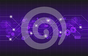 technology background with gear symbols patten network internet of things Ep.1