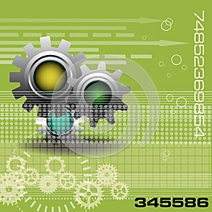 Technology background with gears