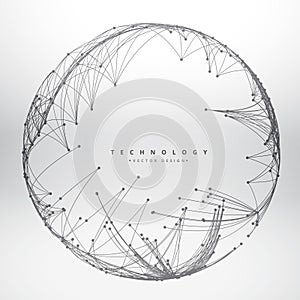 technology background made with circular mesh vector design illustration