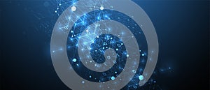 Big data concept. Binary computer code. Vector illustration