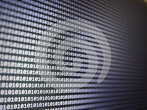 Technology Binary code Background.Digital binary data and Secure Data