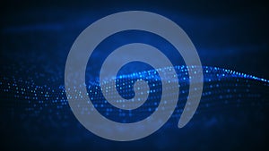 Technology binary data wave background