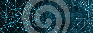Technology binary web background. virtual concept.world network technology communication background.