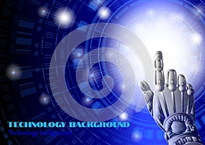 Technology in business hand