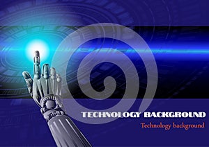 Technology in business hand