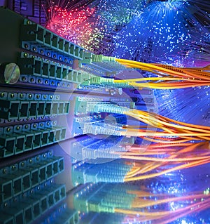 Technology center with fiber optic photo